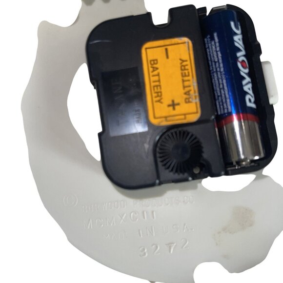 Vintage Homco Quartz Mantel Clock With Charming Victorian Garden Scene - Picture 15 of 16